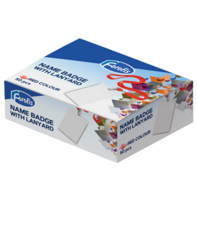 NAAMBADGE PLASTIC VERT. 90X58MM MET BLAUW KOORD CNTR#91637-467838