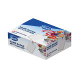 NAAMBADGE PLASTIC VERT. 90X58MM MET ROOD KOORD CNTR#91638-467835