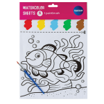 AQUAREL VELLEN 210X297MM MET PENSEEL CNTR#80274-467773