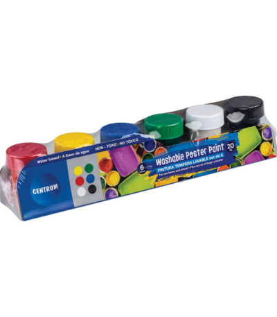 WASBARE VERF 6X20ML MET PENSEEL CNTR#80448-0