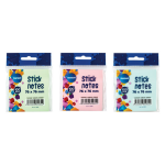 MEMOBLOK ZELFKLEVEND 76X76MM 100VL PASTEL CNTR#80982-0