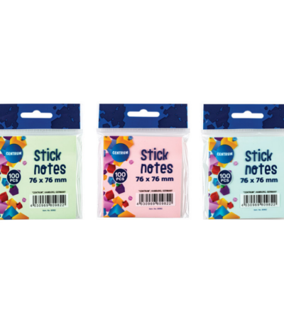 MEMOBLOK ZELFKLEVEND 76X76MM 100VL PASTEL CNTR#80982-0