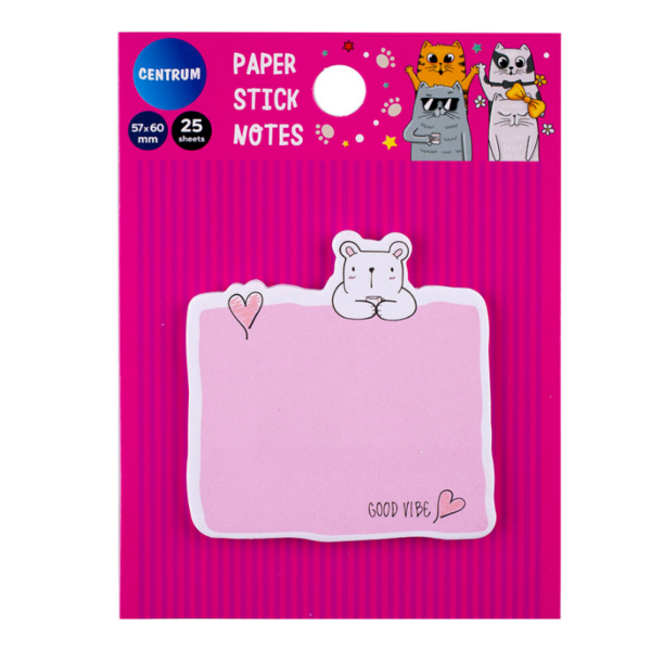 STICKY NOTES 25VL 57X60MM CNTR#80202-0