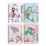 NOTITIEBOEK "MERMAID" 30-SH 140X103MM CNTR#81985-0