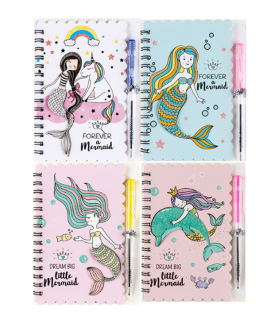 NOTITIEBOEK "MERMAID" 30-SH 140X103MM CNTR#81985-0