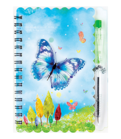 NOTITIEBOEK "BUTTERFLY" 30-SH 140X103MM CNTR#81986-467689