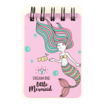 NOTITIEBOEK "MERMAID" 55-SH 105X70MM CNTR#81997-467686
