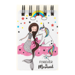NOTITIEBOEK "MERMAID" 55-SH 105X70MM CNTR#81997-467687