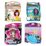 SCHETSBOEK MET STICKERS 18.5X18.5CM CNTR#89635-0