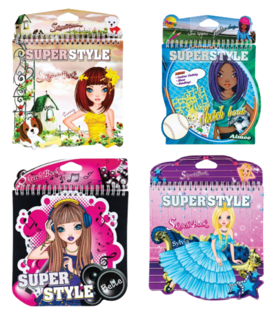 SCHETSBOEK MET STICKERS 18.5X18.5CM CNTR#89635-0