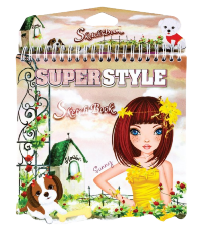 SCHETSBOEK MET STICKERS 18.5X18.5CM CNTR#89635-467674