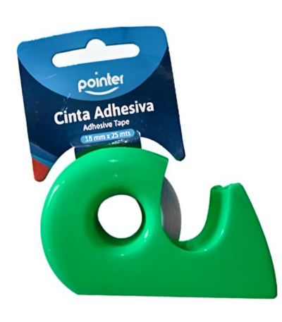 PLAKBAND TRANSPARANT MET DISPENSER 18MMX25M ARG#TP-1801-0