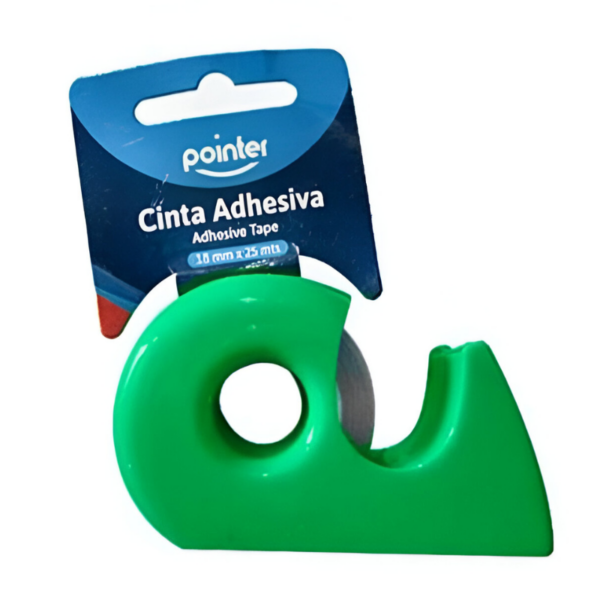 PLAKBAND TRANSPARANT MET DISPENSER 18MMX25M ARG#TP-1801-0