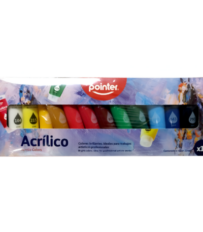 ACRYLVERF "POINTER" 12X22ML ARG#BAP-622-12-0