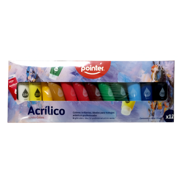 ACRYLVERF "POINTER" 12X22ML ARG#BAP-622-12-0