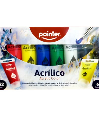 ACRYLVERF "POINTER" 6X22ML ARG#BAP-622-518033
