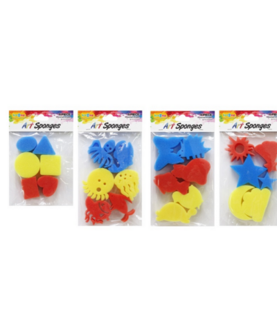 ART SPONGES 6PC 4ASSORTED UB#QA0533-0