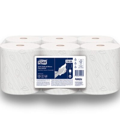 Tork handdoekrol Wit 2 laags 6x120meter #73669-0