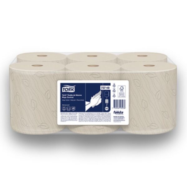 Tork handdoekrol Eco Natural 2 laags 6x120meter #73748-0