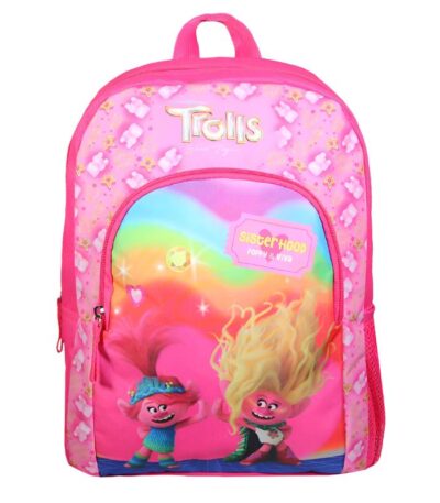 SCHOOL RUGTAS 37CM "LES TROLLS ROSE" BT#TROTF09CHEK-0