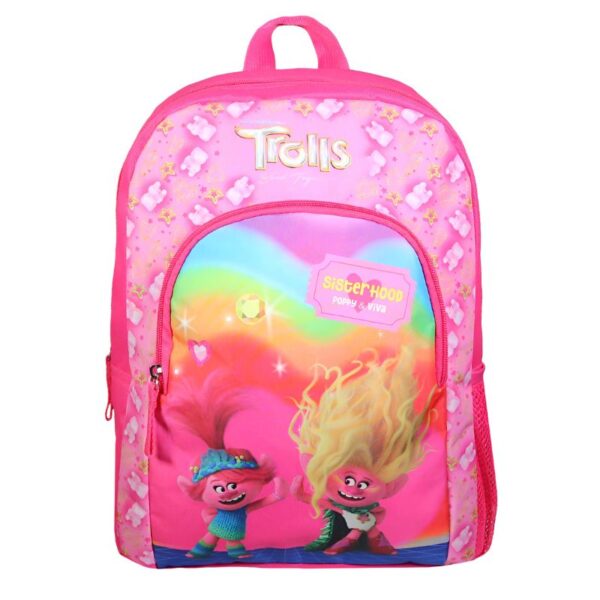 SCHOOL RUGTAS 37CM "LES TROLLS ROSE" BT#TROTF09CHEK-0