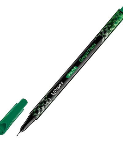 PEN FINELINER GRAPH'PEPS DECO GROEN 0.4MM MAPED#749003-0