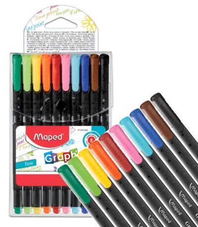 PEN FINELINER GRAPH'PEPS CLASSIC 10ASS. MAPED#749150-0