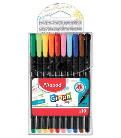 PEN FINELINER GRAPH'PEPS CLASSIC 10ASS. MAPED#749150-529482