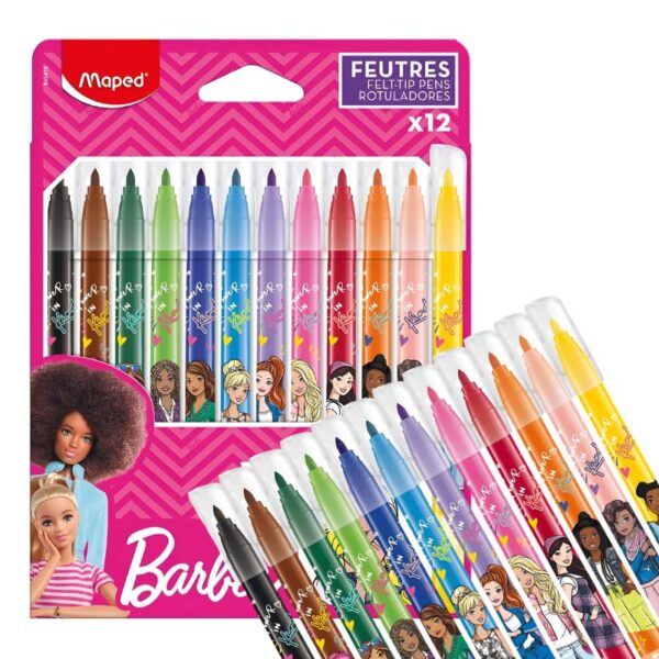 VILTSTIFTEN BARBIE SET/12 MAPED#845418-0
