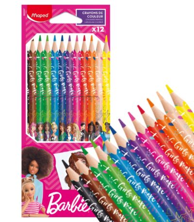 KLEURPOTLODEN "BARBIE" SET/12 MAPED#862207-529529