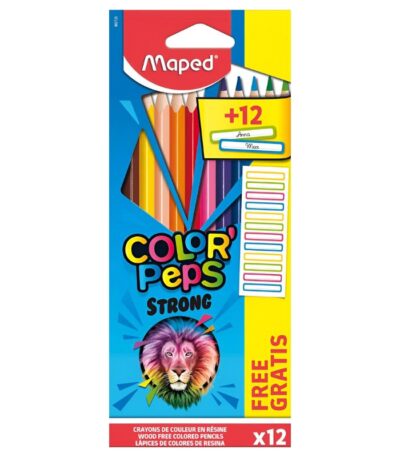 KLEURPOTLODEN COLOR'PEPS STRONG SET/12+12 ETIK. MAPED#862725-0
