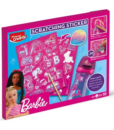 KNUTSELBOX CREATIV 5+ BARBIE SCRATCHING STICKER MAPED#907075-529548