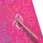 KNUTSELBOX CREATIV 5+ BARBIE SCRATCHING STICKER MAPED#907075-529552