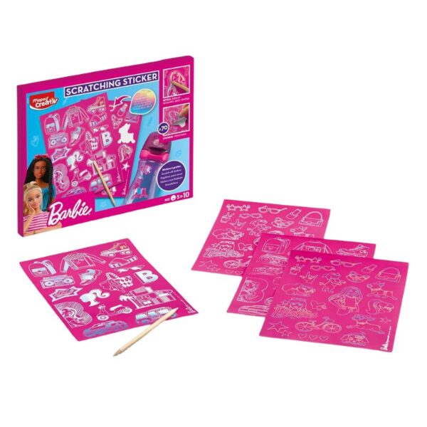 KNUTSELBOX CREATIV 5+ BARBIE SCRATCHING STICKER MAPED#907075-0
