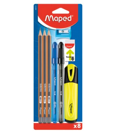 SCHRIJFSET SET/8 BLISTER MAPED#899707-0