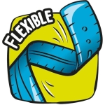 LINIAAL PLASTIEK 30CM TWISTNFLEX "PIXEL PARTY" MAPED#279318-529767