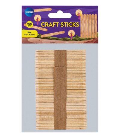 CRAFT STOKJES 65X100MM NATUREL PK/100 CNTR#81179-0