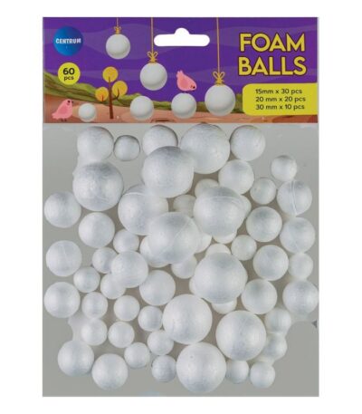 FOAM BALLEN 30X15CM 20X20CM 10X30CM SET/60 CNTR#81181-0