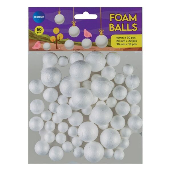 FOAM BALLEN 30X15CM 20X20CM 10X30CM SET/60 CNTR#81181-0