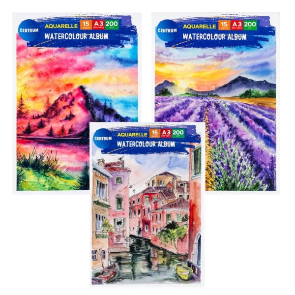 AQUARELBLOK A3 200GR 15-SH CNTR#82600-0