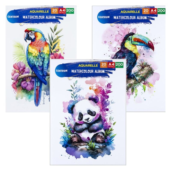 AQUARELBLOK A4 200GR 20-SH CNTR#84341-0