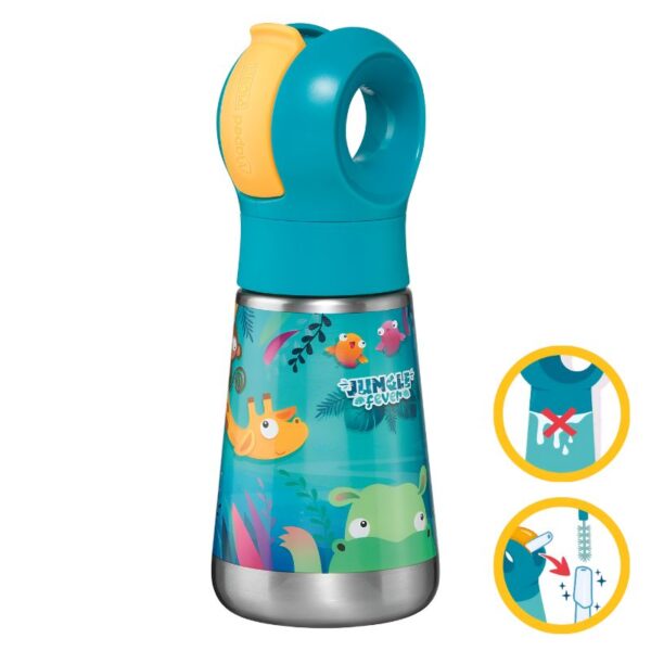 WATERFLES STAINLESS STEEL 350ML "JUNGLE FEVER" MAPED#873099-0