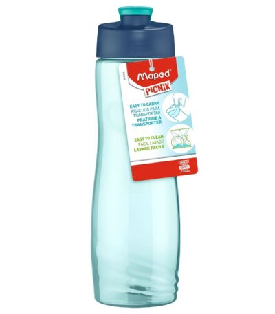 WATERFLES PLASTIC 750ML "ORIGINS" BLAUW MAPED#872904-529515