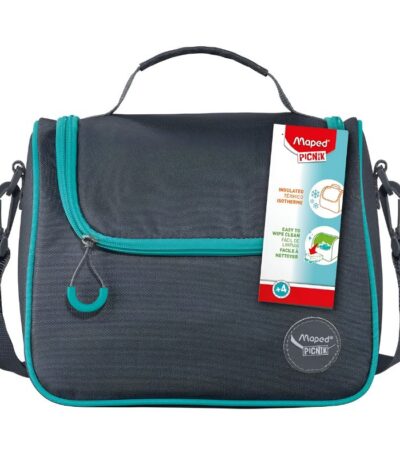 LUNCH BAG MET SCHOUDERBAND "ORIGINS" GREY MAPED#872106-529261