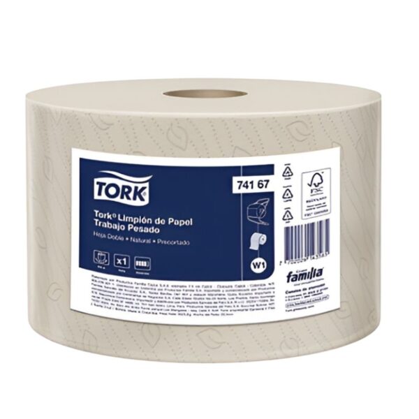 WIPING PAPER NATURAL 2PLY 400M PRE-CUT TORK#74167-0